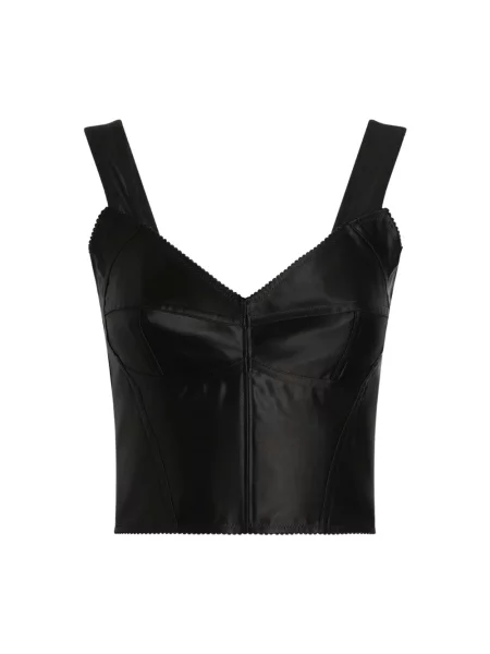 Satynowa bluzka Dolce And Gabbana czarna
