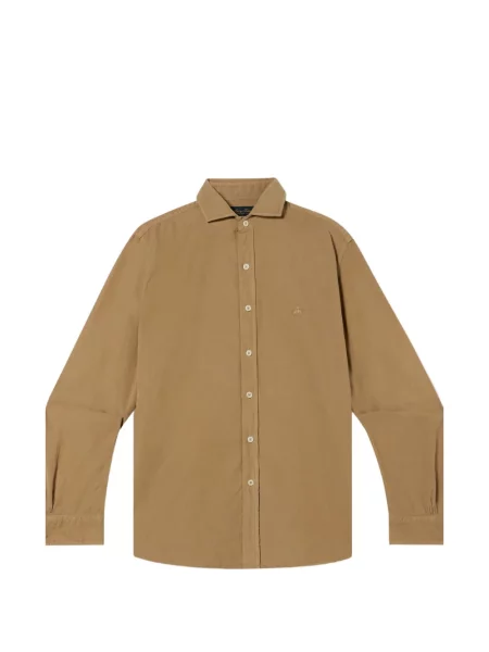 Gulerat cămașă Brooks Brothers de catifea cord maro