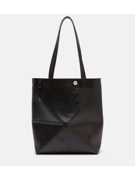 Usnjena usnjena torbica Loewe rjava