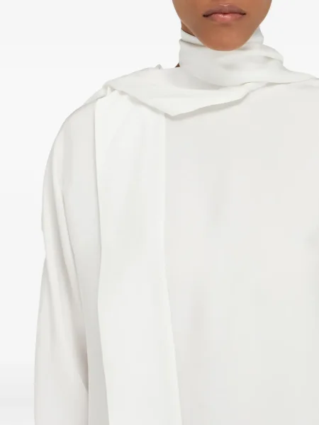 Rochie mini Ferragamo drapată alb