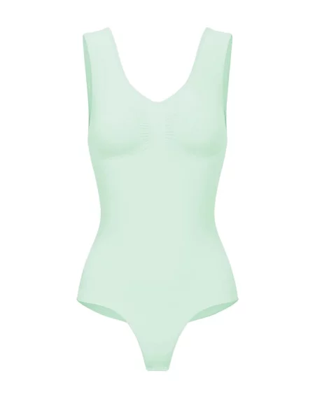 Cfab Alakformáló body Tank Bodysuit Sculpting Shapewear mit String világoszöld