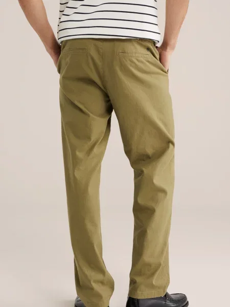 WE Fashion Chino hlače oliva
