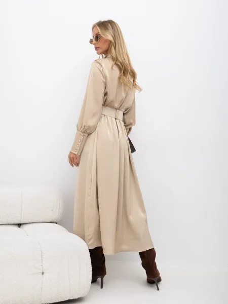 Midi haljina Italy Moda smeđa