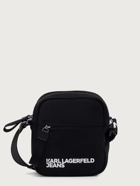 KARL LAGERFELD JEANS Torba za čez ramo / bela črna