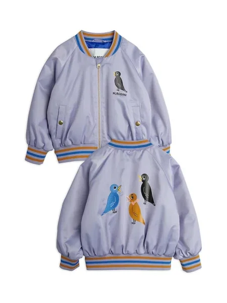 Mini Rodini Dětská bomber bunda Birds fialová