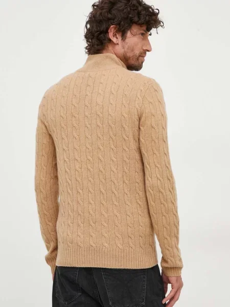 Polo Ralph Lauren sweter wełniany brązowy