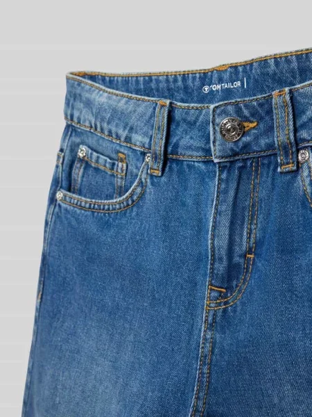 Szorty jeansowe o kroju regular fit z 5 Tom Tailor niebieskie