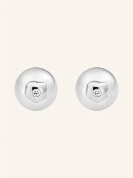 Ariane Ernst Kolczyk Na Sztyft The "Spiegelei" Studs M Z Diamentami silber złota