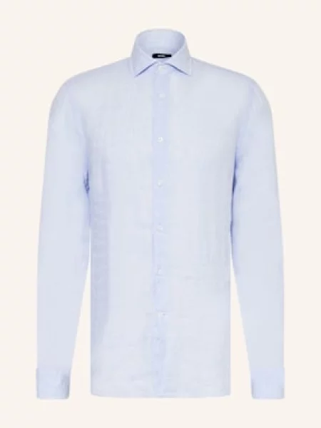 Reiss Lněná Košile Ruban Regular Fit tmavě modrá