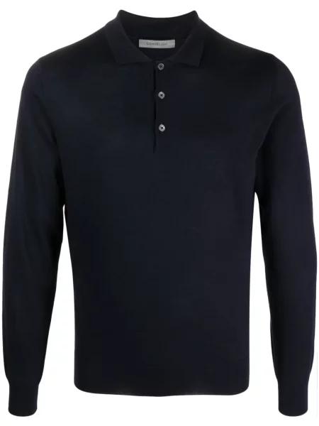 Polo Corneliani de lână albastru