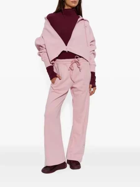 Суичър с качулка Adidas By Stella Mccartney с принт розово