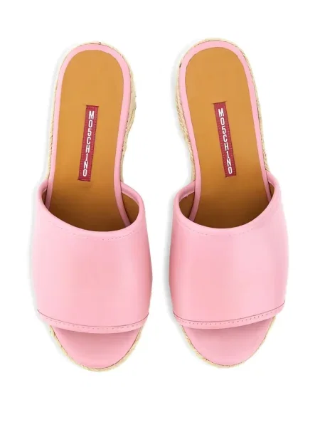 Sandale Moschino Jeans cu platformă roz