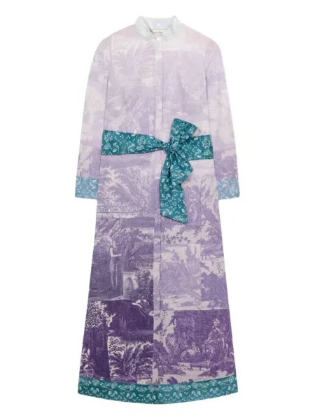 Rochie tip cămașă Pierre-louis Mascia cu imagine de costum violet