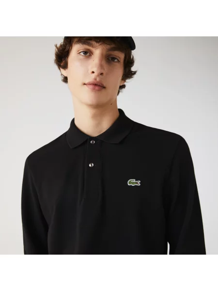 Поло Lacoste черное