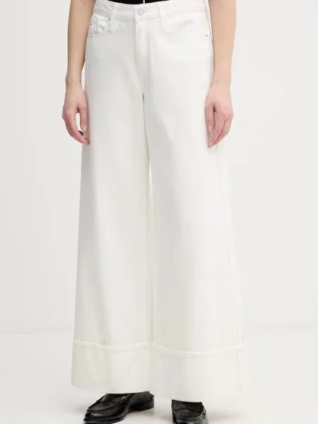 Karl Lagerfeld jeansy wide leg beżowe