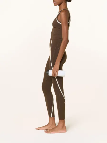 Lululemon Legíny Glow Up Shr tmavě hnědá bílá