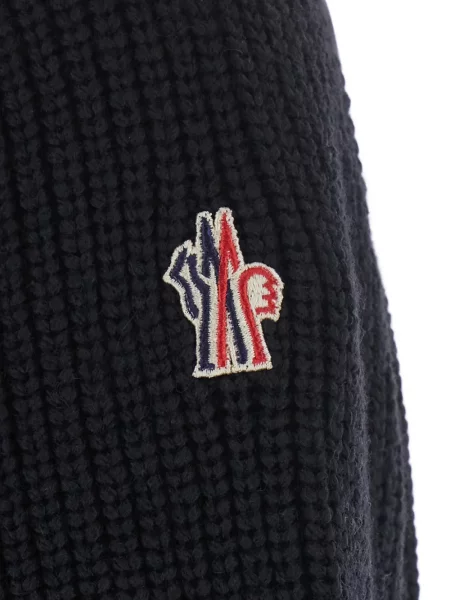 Πλεκτός καπιτονέ μπουφάν Moncler Grenoble μαύρο