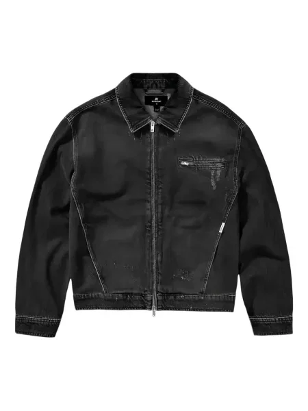 Geacă de blugi Represent zdrențuiți negru