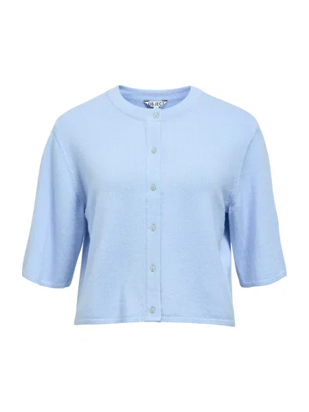 OBJECT Geacă tricotată OBJTHESS deschis albastru