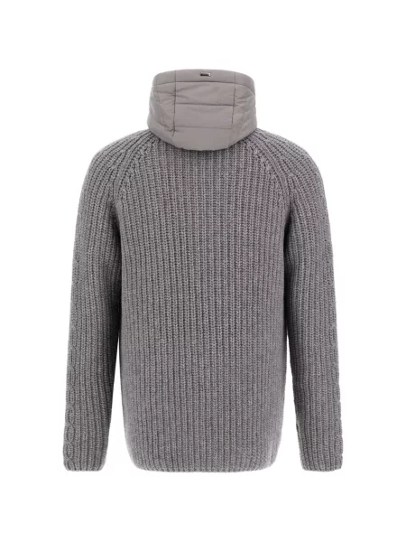 Cardigan Herno cu glugă gri