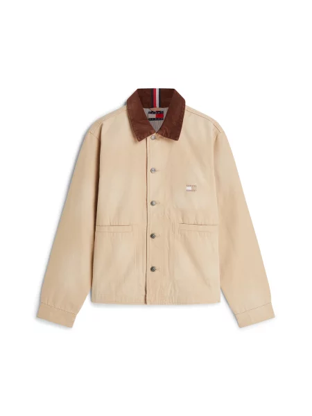 Tommy Jeans Prehodna jakna kremna rjava