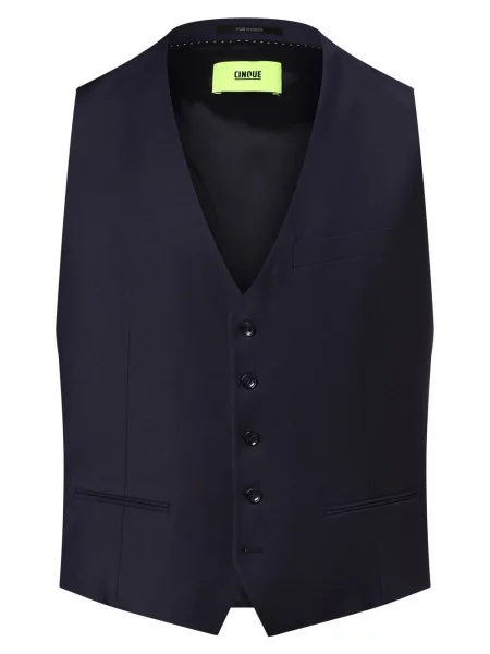 Cinque kamizelka od garnituru modułowego Mężczyźni Regular Fit jednolity 52 niebieski