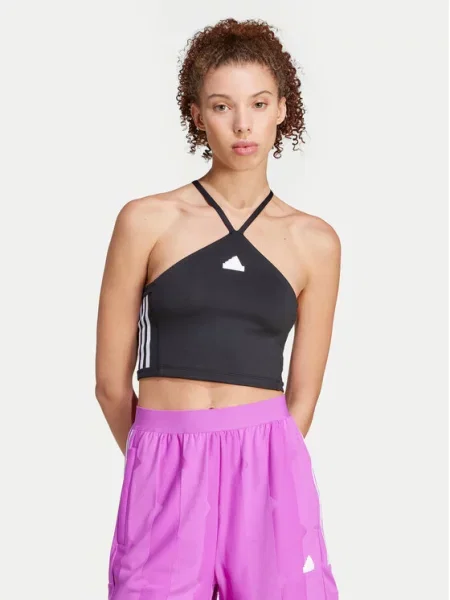 ADIDAS SPORTSWEAR Športni top / bela črna