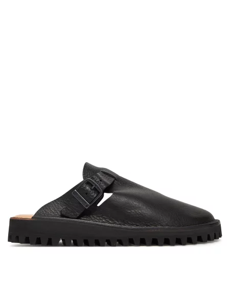 Παντόφλες σουέτ Fracap Mules μαύρο