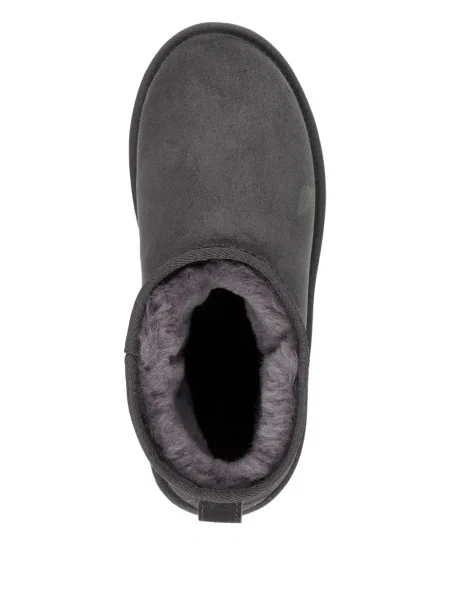 Cropp cizme scurte Emu Australia din piele de căprioară gri