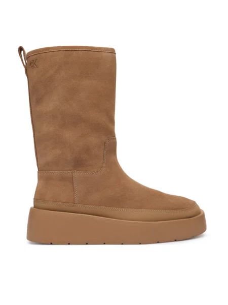 Calvin Klein Sniego batai Flatform Mid Boot Suede Wl smėlio