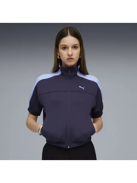 PUMA rozpinana kurtka dresowa T7 Odzież S fioletowy