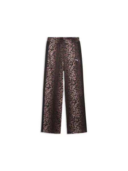 PUMA Pantaloni sport maro / negru alb