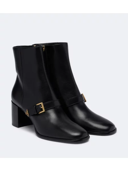 Cizme scurte Prada din piele negru