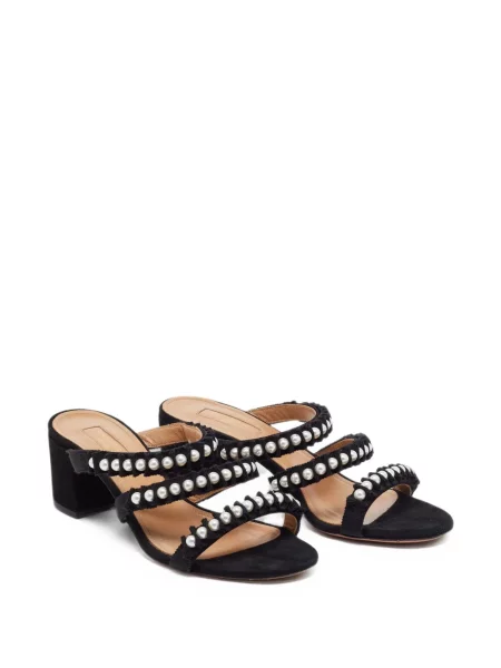 Σανδάλια Aquazzura με μαργαριτάρια μαύρο