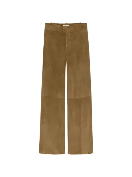 Pantaloni Arma din piele de căprioară verde