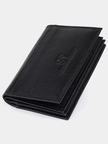 Кожаный кошелек St Leather Accessories черный