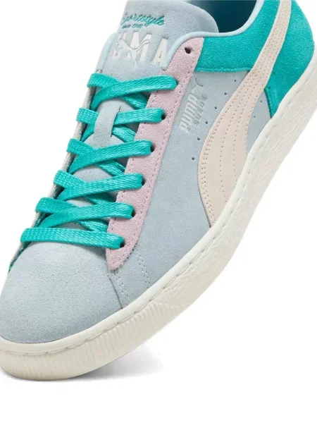 Sneakerși Puma Suede din piele de căprioară alb
