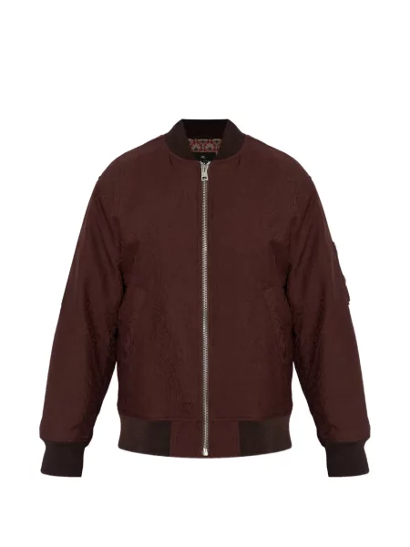 Kurtka bomber Etro z wzorem paisley brązowy