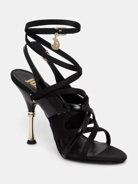 Just Cavalli sandale cu cui negru