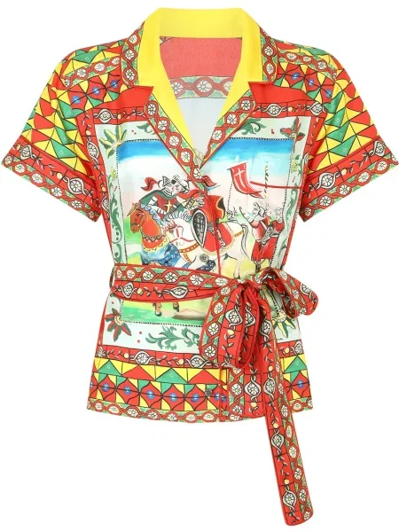 Cămașă Dolce & Gabbana cu imagine albastru