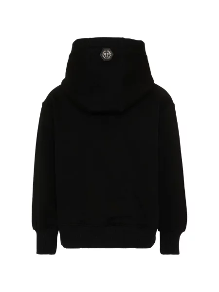 Bluza z kapturem dziecięca Philipp Plein czarna