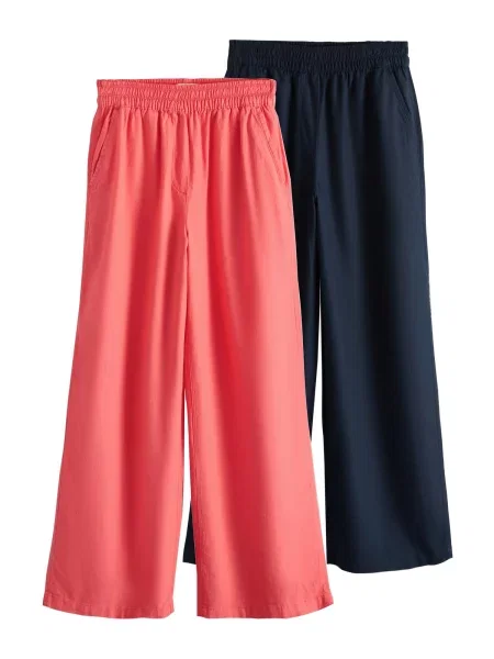 Next Pantaloni bleumarin / zmeură roz