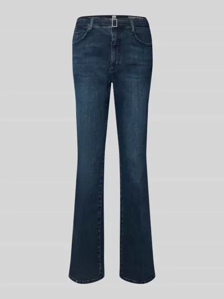 Jeansy o rozkloszowanym kroju z tasiemką w talii model ‘Mary’ Brax niebieskie