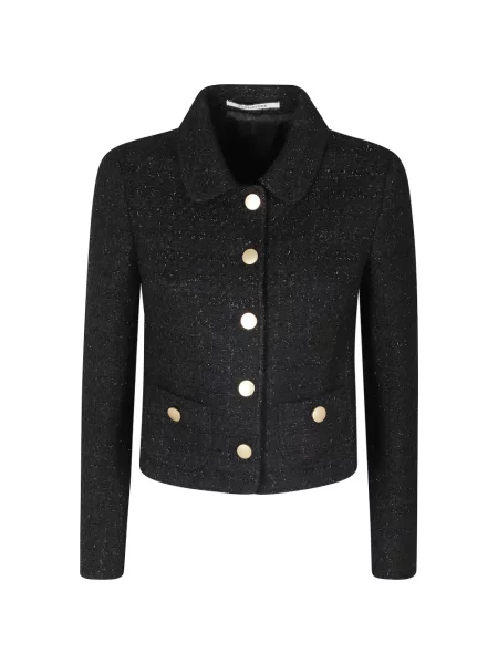 Geacă Tagliatore din tweed negru