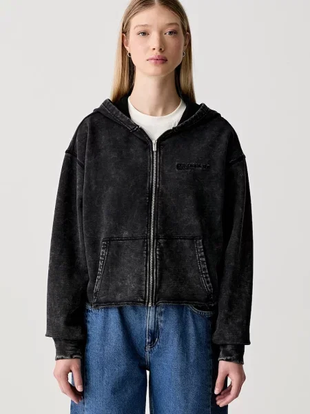 Karl Lagerfeld Jeans hanorac oversized pentru femei din negru
