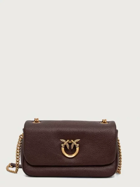 Pinko geantă crossbody pentru femei din piele maro