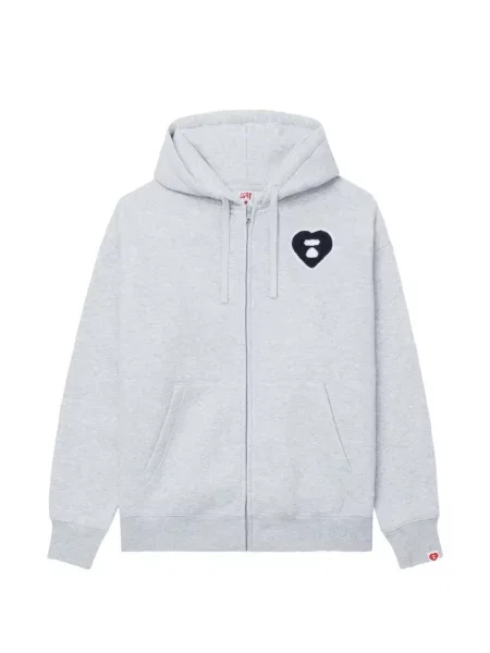 Hanorac cu glugă Apee™ By *a Bathing Ape® cu autograf gri