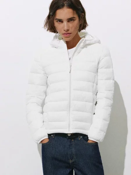 Pull&Bear Geacă de iarnă alb
