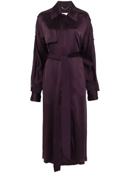 Trenci Victoria Beckham din satin violet