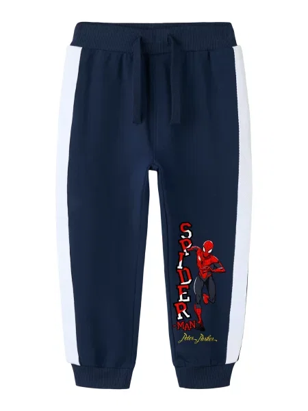 NAME IT Pantaloni NMMOlindo Spider bleumarin / galben / roșu intens alb